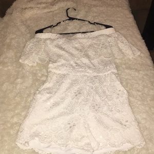 Bebe Off The Shoulder Romper